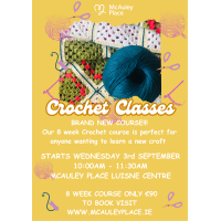 Learn Crochet – 8-Week Course Starting 3rd September