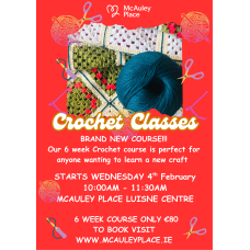 Learn Crochet – 6-Week Course Starting 4th February